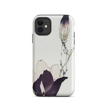 Purple Magnolia - Watanabe Seitei Bijutsu Sekai Art Iphone Case, 11 / Matte, Floral-patterned Phone Case