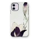 Purple Magnolia - Watanabe Seitei Bijutsu Sekai Art Iphone Case, 11 / Matte, Iphone Case Minimalist Floral Design Purple White Elements