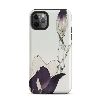 Purple Magnolia - Watanabe Seitei Bijutsu Sekai Art Iphone Case, 11 Pro Max / Matte, Floral-patterned Smartphone Case