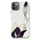 Purple Magnolia - Watanabe Seitei Bijutsu Sekai Art Iphone Case, 11 Pro Max / Matte, Iphone Case Minimalist Floral Design Purple White