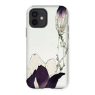 Purple Magnolia - Watanabe Seitei Bijutsu Sekai Art Iphone Case, 12 / Matte, Iphone Case Minimalist Floral Design Purple White Petals