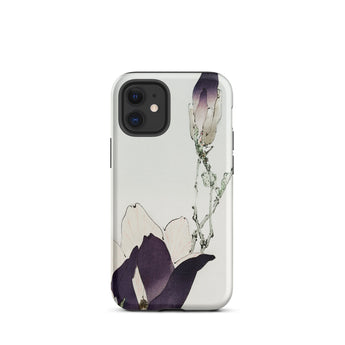 Purple Magnolia - Watanabe Seitei Bijutsu Sekai Art Iphone Case 12 Mini / Matte Floral-patterned Phone Case Watanabe Seitei, Bijutsu Sekai,