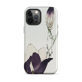 Purple Magnolia - Watanabe Seitei Bijutsu Sekai Art Iphone Case, 12 Pro Max / Matte, Floral-patterned Phone Case