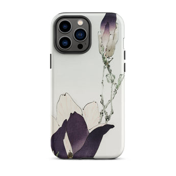 Purple Magnolia - Watanabe Seitei Bijutsu Sekai Art Iphone Case 13 Pro Max / Matte Floral-patterned Phone Case Watanabe Seitei, Bijutsu