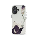 Purple Magnolia - Watanabe Seitei Bijutsu Sekai Art Iphone Case, 16 / Matte, Floral-patterned Phone Case