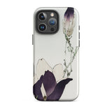 Purple Magnolia - Watanabe Seitei Bijutsu Sekai Art Iphone Case, 16 Pro Max / Matte, Floral-patterned Iphone Case