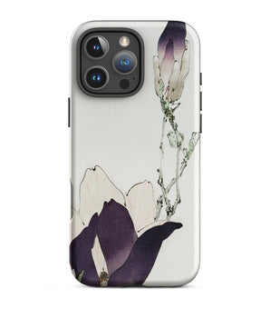 Iphone 16 Pro Max / Matte Purple Magnolia - Watanabe Seitei Bijutsu Sekai Art Case, Seitei’s