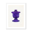 Purple Sugar Bowl with Cover - Janet Riza Decorative Art Print