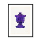 Purple Sugar Bowl with Cover - Janet Riza Decorative Art Print