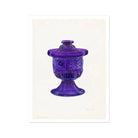 Purple Sugar Bowl with Cover - Janet Riza Decorative Art Print