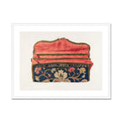 Purse - Eleanor Alexander 1930s Fashion Art Print, Vintage Embroidered Fabric Wallet Clutch Floral Designs Pink