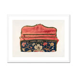 Purse - Eleanor Alexander 1930s Fashion Art Print, Vintage Embroidered Fabric Wallet Clutch Floral Designs Pink