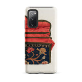Purse - Eleanor Alexander 1930s Fashion Art Samsung Case, Galaxy S20 Fe / Matte, White Smartphone Case Vibrant Red Blue Embroidered Floral