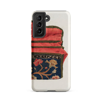 Purse - Eleanor Alexander 1930s Fashion Art Samsung Case, Galaxy S21 Fe / Matte, White Phone Case Floral Tapestry Design