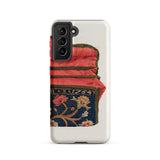 Purse - Eleanor Alexander 1930s Fashion Art Samsung Case, Galaxy S21 / Matte, White Phone Case Design Red Blue Embroidered Fabric