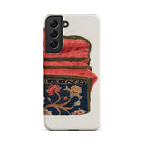 Purse - Eleanor Alexander 1930s Fashion Art Samsung Case, Galaxy S22 Plus / Matte, White Phone Case Design Red Blue Embroidered Fabric
