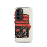 Purse - Eleanor Alexander 1930s Fashion Art Samsung Case, Galaxy S23 / Matte, White Smartphone Case Red Blue Floral Design