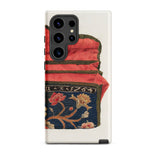 Purse - Eleanor Alexander 1930s Fashion Art Samsung Case, Galaxy S24 Ultra / Matte, White Smartphone Case Red Blue Floral Design