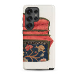 Purse - Eleanor Alexander 1930s Fashion Art Samsung Case, Galaxy S25 Ultra / Matte, White Smartphone Case Vibrant Red Blue Embroidered