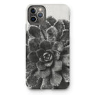 Pyramidal Saxifrage (saxifraga Aizoon) - Karl Blossfeldt Iphone Case, 11 Pro Max / Matte, Phone Case Black White Photograph Succulent Plant