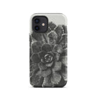 Pyramidal Saxifrage (saxifraga Aizoon) Karl Blossfeldt Iphone Case, 12 / Matte, Black White Succulent Phone Case