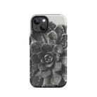 Pyramidal Saxifrage (saxifraga Aizoon) Karl Blossfeldt Iphone Case, 14 / Matte, Black White Succulent Phone Case