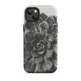 Pyramidal Saxifrage (saxifraga Aizoon) - Karl Blossfeldt Iphone Case, 14 Plus / Matte, Black White Succulent Phone Case