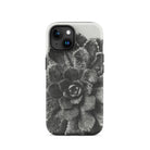 Pyramidal Saxifrage (saxifraga Aizoon) Karl Blossfeldt Iphone Case, 15 / Matte, Black White Succulent Phone Case