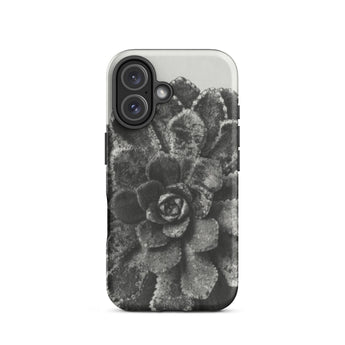 Pyramidal Saxifrage (saxifraga Aizoon) - Karl Blossfeldt Iphone Case, 16 / Matte, Black White Succulent Phone Case