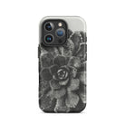Pyramidal Saxifrage (saxifraga Aizoon) Karl Blossfeldt Iphone Case, 16 Pro / Matte, Gray Succulent Phone Case