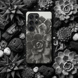 Pyramidal Saxifrage (saxifraga Aizoon) - Karl Blossfeldt Phone Case Black White Succulent-themed Phone Case Textured Photographic Design