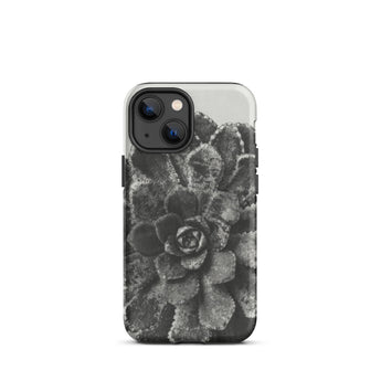 Pyramidal Saxifrage (saxifraga Aizoon) - Karl Blossfeldt Phone Case Iphone 13 Mini / Matte Black White Succulent Phone Case Karl