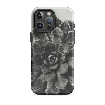 Pyramidal Saxifrage (saxifraga Aizoon) - Karl Blossfeldt Phone Case Iphone 16 Pro Max / Matte Black White Succulent Phone Case Karl