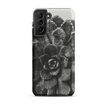 Pyramidal Saxifrage (saxifraga Aizoon) - Karl Blossfeldt Phone Case Samsung Galaxy S21 Plus / Matte Black White Textured Succulent Phone