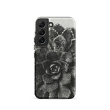 Pyramidal Saxifrage (saxifraga Aizoon) - Karl Blossfeldt Phone Case Samsung Galaxy S22 / Matte Black White Succulent Plant Phone Case Karl