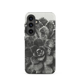 Pyramidal Saxifrage (saxifraga Aizoon) - Karl Blossfeldt Phone Case Samsung Galaxy S24 / Matte Black White Printed Phone Case Detailed