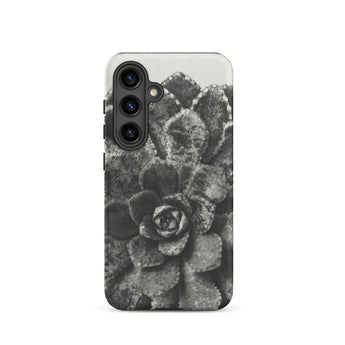 Pyramidal Saxifrage (saxifraga Aizoon) - Karl Blossfeldt Phone Case Samsung Galaxy S24 / Matte Black White Printed Phone Case Detailed