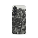 Pyramidal Saxifrage (saxifraga Aizoon) - Karl Blossfeldt Phone Case Samsung Galaxy S25 / Matte Black White Textured Succulent Plant Phone