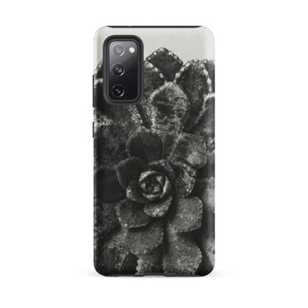 Pyramidal Saxifrage (saxifraga Aizoon) - Karl Blossfeldt Samsung Case, Galaxy S20 Fe / Matte, Black White Succulent Plant Phone Case