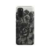 Pyramidal Saxifrage (saxifraga Aizoon) - Karl Blossfeldt Samsung Case, Galaxy S20 / Matte, Black White Succulent Pattern Phone Case
