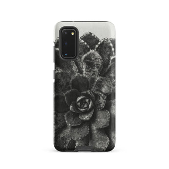 Pyramidal Saxifrage (saxifraga Aizoon) - Karl Blossfeldt Samsung Case, Galaxy S20 / Matte, Black White Succulent Pattern Phone Case
