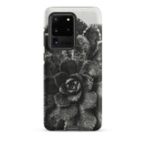 Pyramidal Saxifrage (saxifraga Aizoon) - Karl Blossfeldt Samsung Case, Galaxy S20 Ultra / Matte, Black White Succulent Plant Design Phone