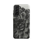 Pyramidal Saxifrage (saxifraga Aizoon) Karl Blossfeldt Samsung Case, Galaxy S21 Fe / Matte, Black White Succulent Pattern Phone Case