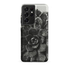 Pyramidal Saxifrage (saxifraga Aizoon) Karl Blossfeldt Samsung Case, Galaxy S21 Ultra / Matte, Black White Succulent Phone Case