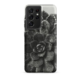 Pyramidal Saxifrage (saxifraga Aizoon) - Karl Blossfeldt Samsung Case, Galaxy S21 Ultra / Matte, Black White Succulent Phone Case