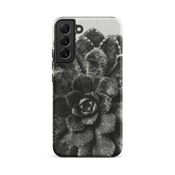 Pyramidal Saxifrage (saxifraga Aizoon) - Karl Blossfeldt Samsung Case, Galaxy S22 Plus / Matte, Black White Succulent Plant Design Phone