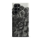 Pyramidal Saxifrage (saxifraga Aizoon) Karl Blossfeldt Samsung Case, Galaxy S22 Ultra / Matte, Black White Succulent Plant Printed