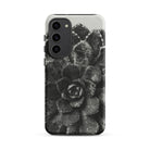 Pyramidal Saxifrage (saxifraga Aizoon) Karl Blossfeldt Samsung Case, Galaxy S23 Plus / Matte, Sleek Smartphone Case Textured Black White