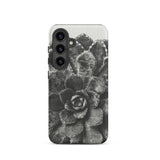 Pyramidal Saxifrage (saxifraga Aizoon) - Karl Blossfeldt Samsung Case, Galaxy S24 / Matte, Monochrome Phone Case Succulent Plant Design