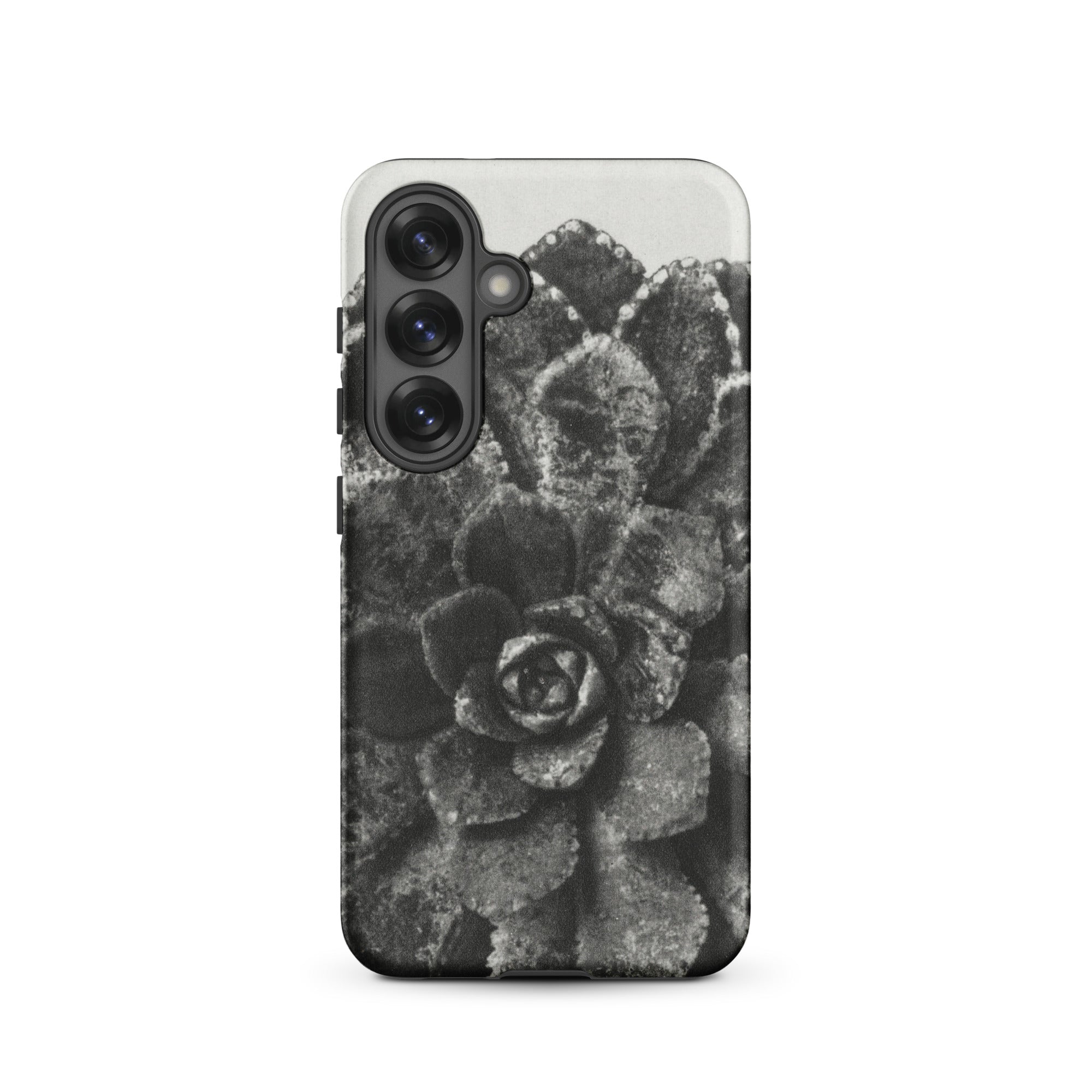 Pyramidal Saxifrage (saxifraga Aizoon) Karl Blossfeldt Samsung Case, Galaxy S25 / Matte, Monochrome Phone Case Succulent Plant Design